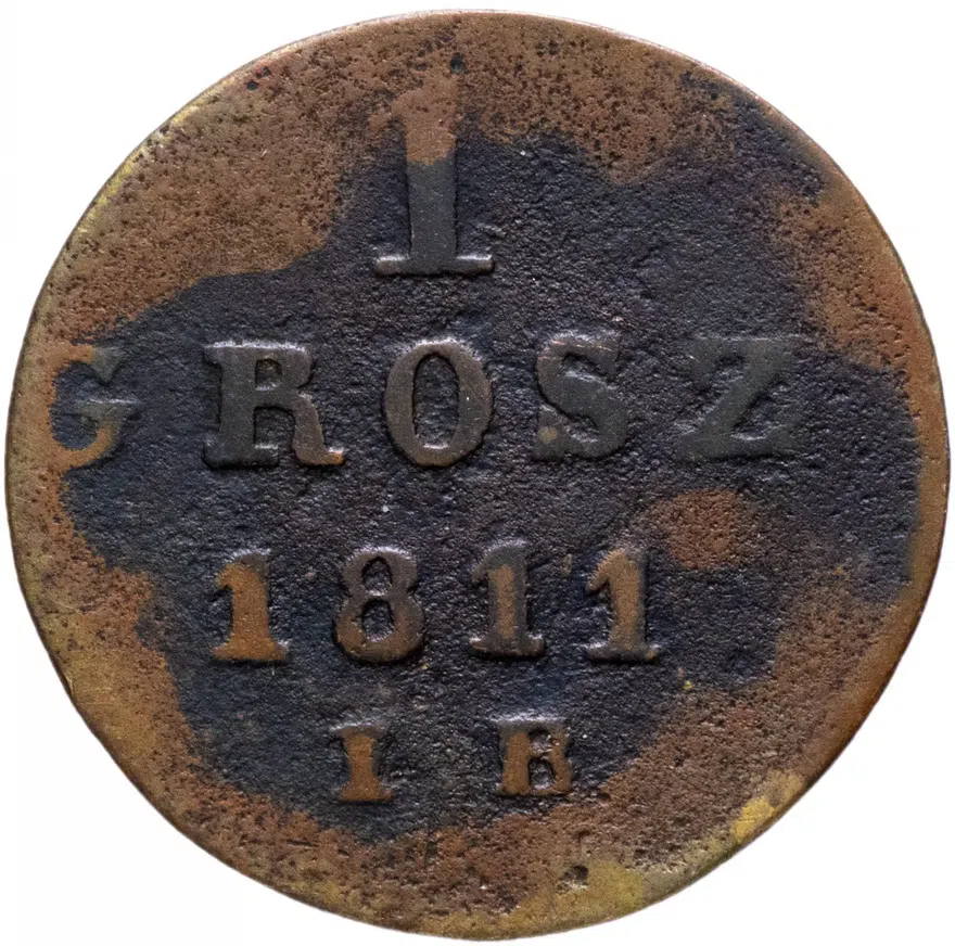 Польша 1 грош (grosz) 1811 I.В.