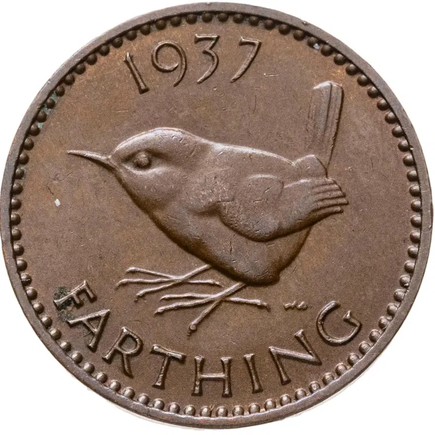 Великобритания 1 фартинг (farthing) 1937, аверс