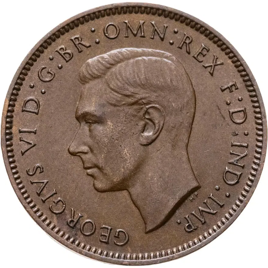 Великобритания 1 фартинг (farthing) 1937, реверс