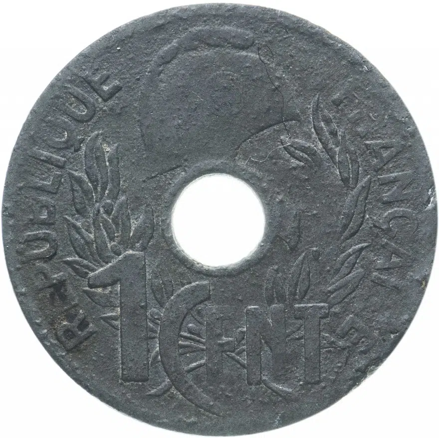 Французский Индокитай 1 сантим (centime) 1940 Роза