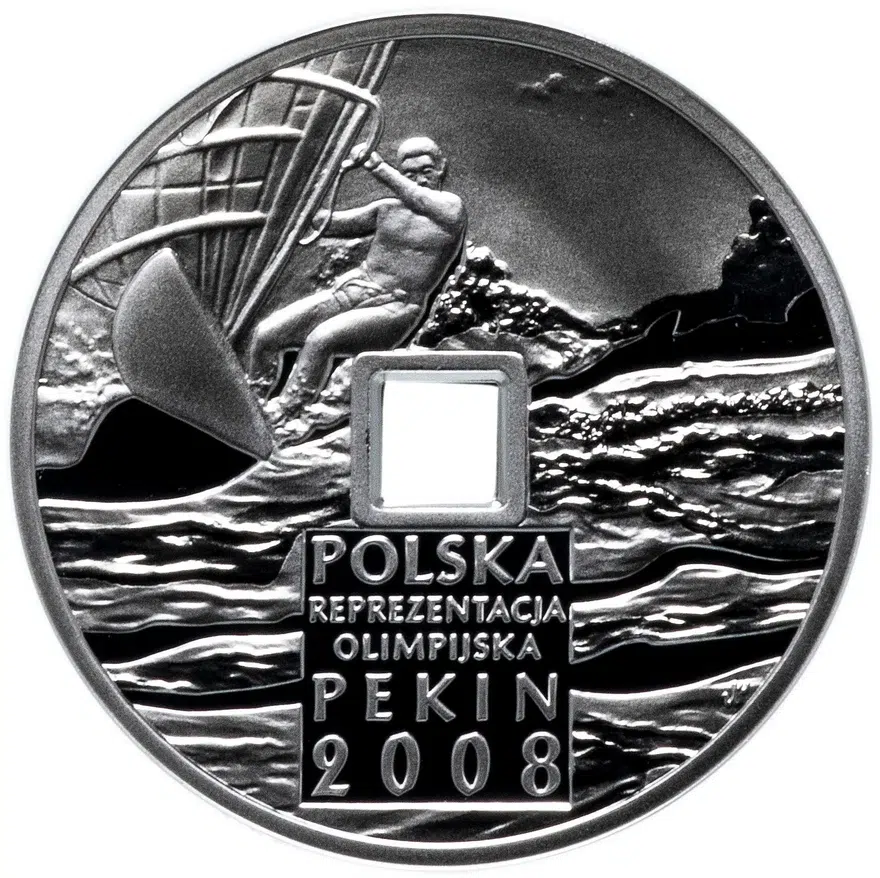 Польша 10 злотых (zlotych) 2008 "XXIX летние Олимпийские игры, Пекин 2008" (Квадратное отверстие), аверс