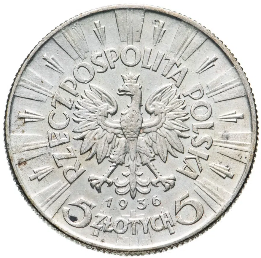 Польша 5 злотых 1936, реверс