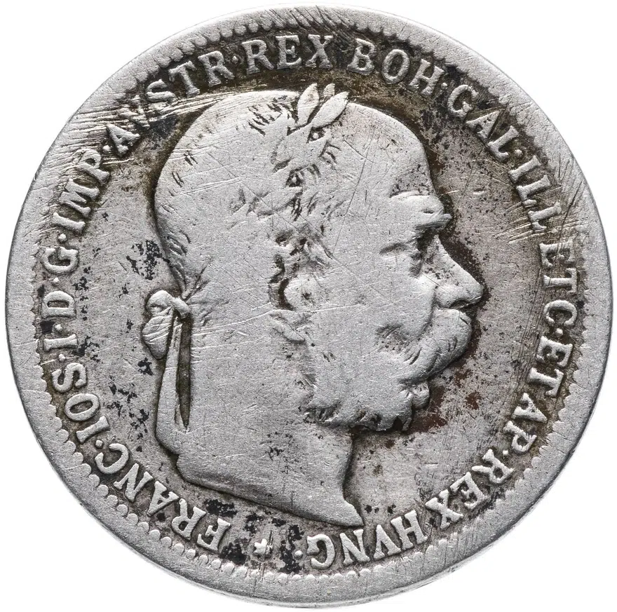 Австро-Венгрия 1 крона (korona) 1896, монета для Австрии, аверс