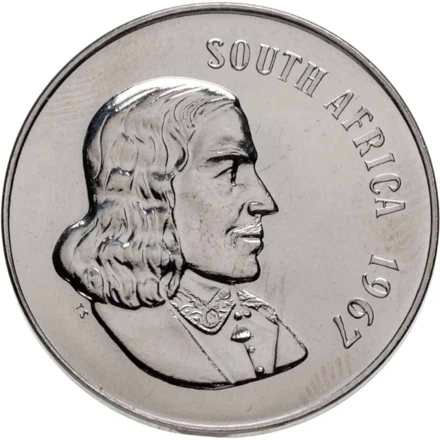 ЮАР 50 центов (cents) 1967 "Надпись на английском языке - "SOUTH AFRICA"