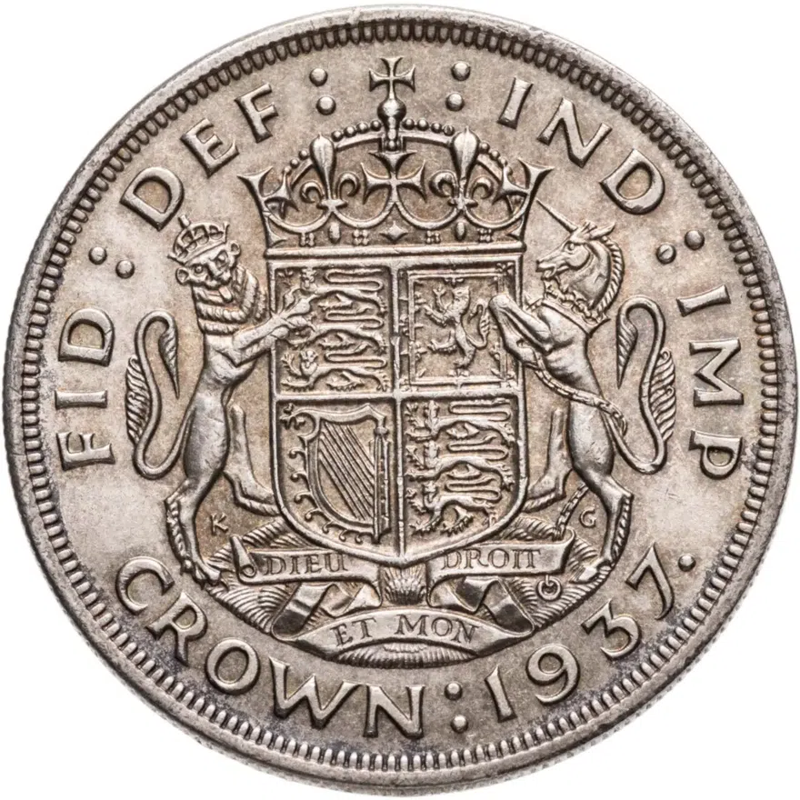 Великобритания 1 крона (crown) 1937  Коронация Короля Георга VI, реверс