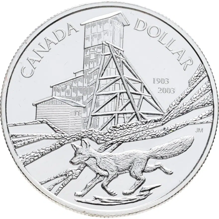 Канада 1 доллар (dollar) 2003 100 лет добыче кобальта, аверс