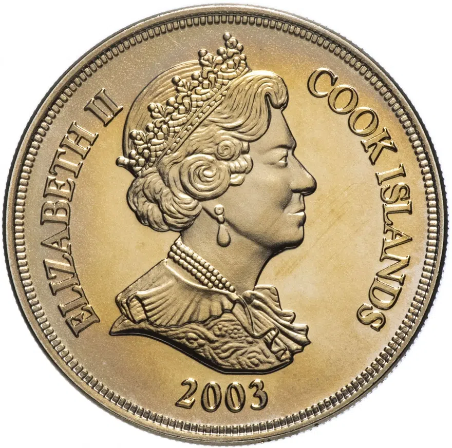 Острова Кука 1 доллар (dollar) 2003 "Исторические корабли", реверс
