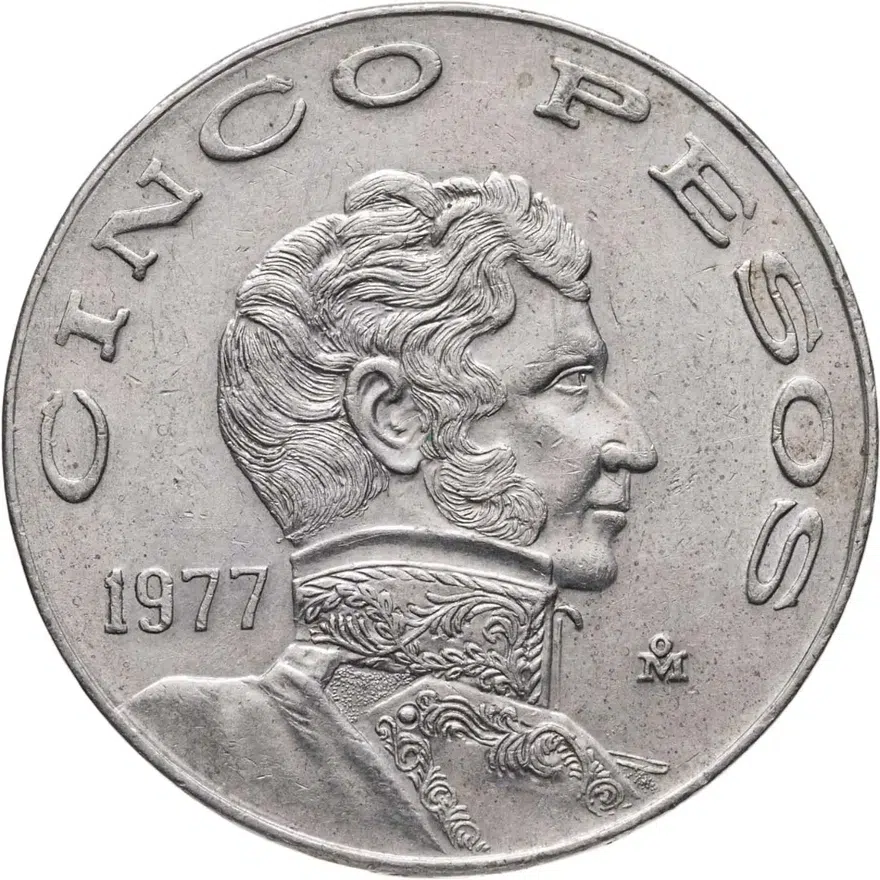 Мексика 5 песо (pesos) 1977
