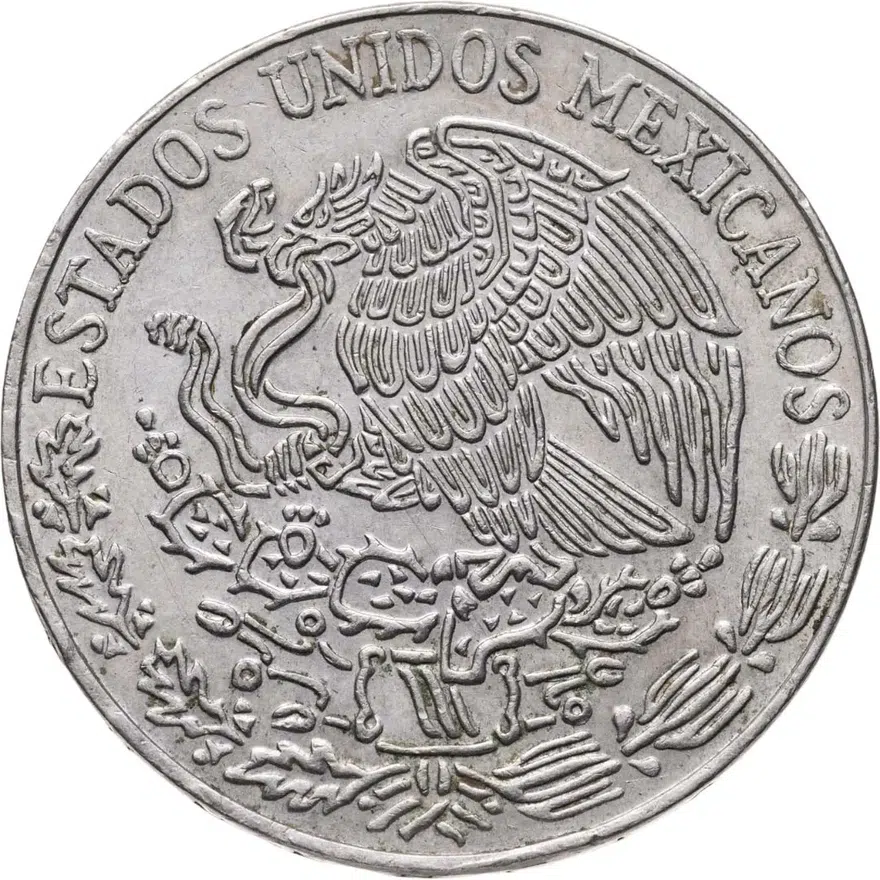 Мексика 5 песо (pesos) 1977, реверс