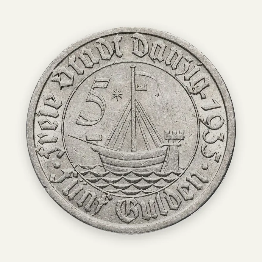 Вольный город Данциг 5 гульденов (gulden) 1935, реверс