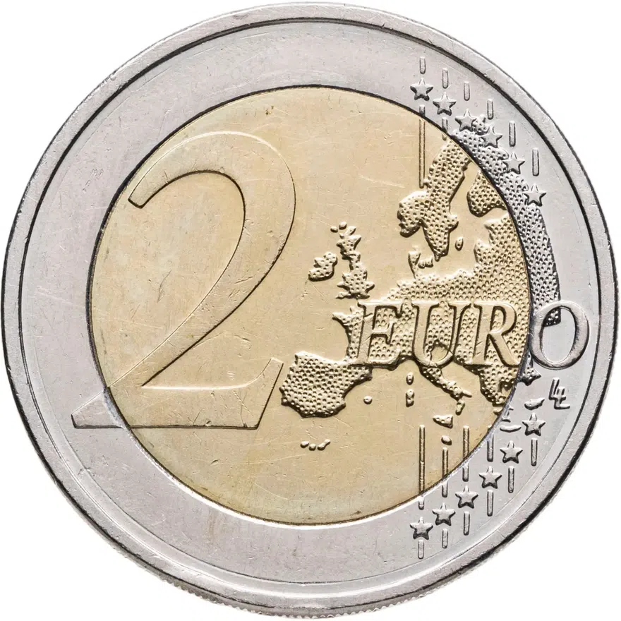 Германия 2 евро (euro) 2012 D Федеральные земли Германии: Бавария  - Замок Нойшванштайн, знак монетного двора "D" - Мюнхен, реверс