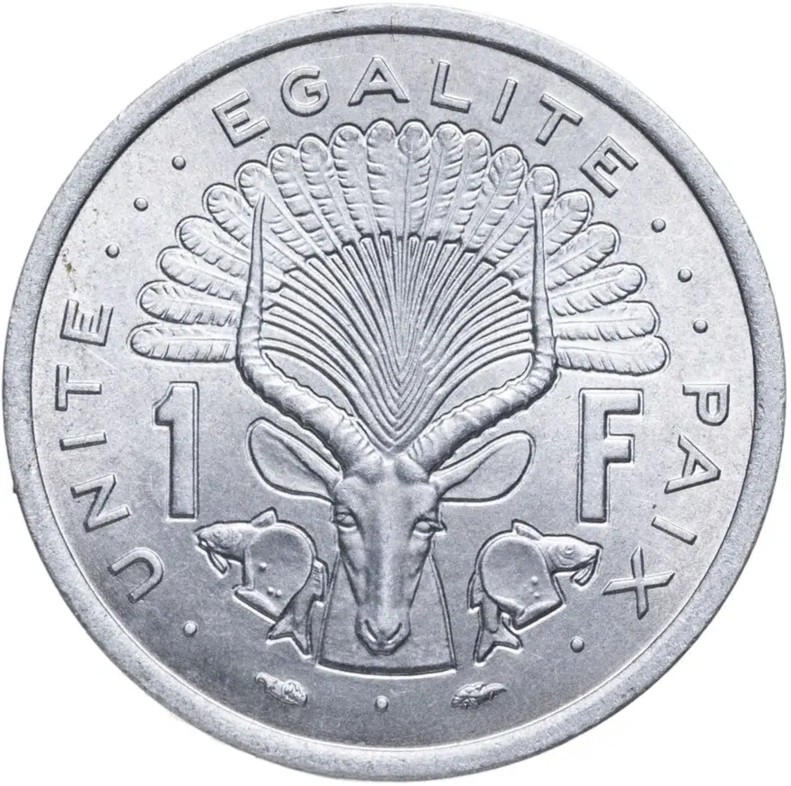 Джибути 1 франк (franc) 1977, реверс