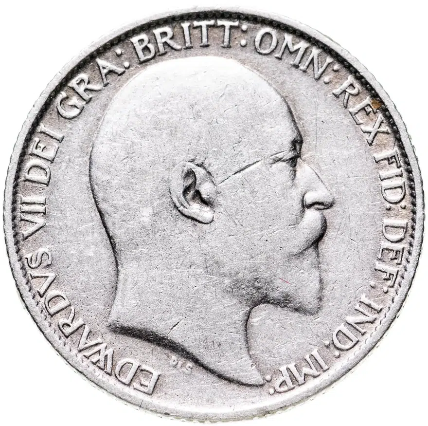 Великобритания 6 пенсов (pence) 1908, реверс