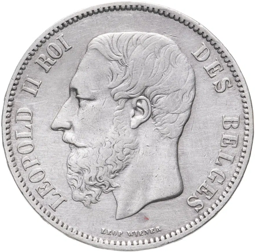 Бельгия 5 франков (francs) 1867