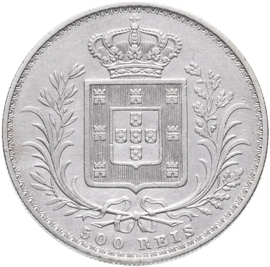 Португалия 500 реалов (рейс, reis) 1886