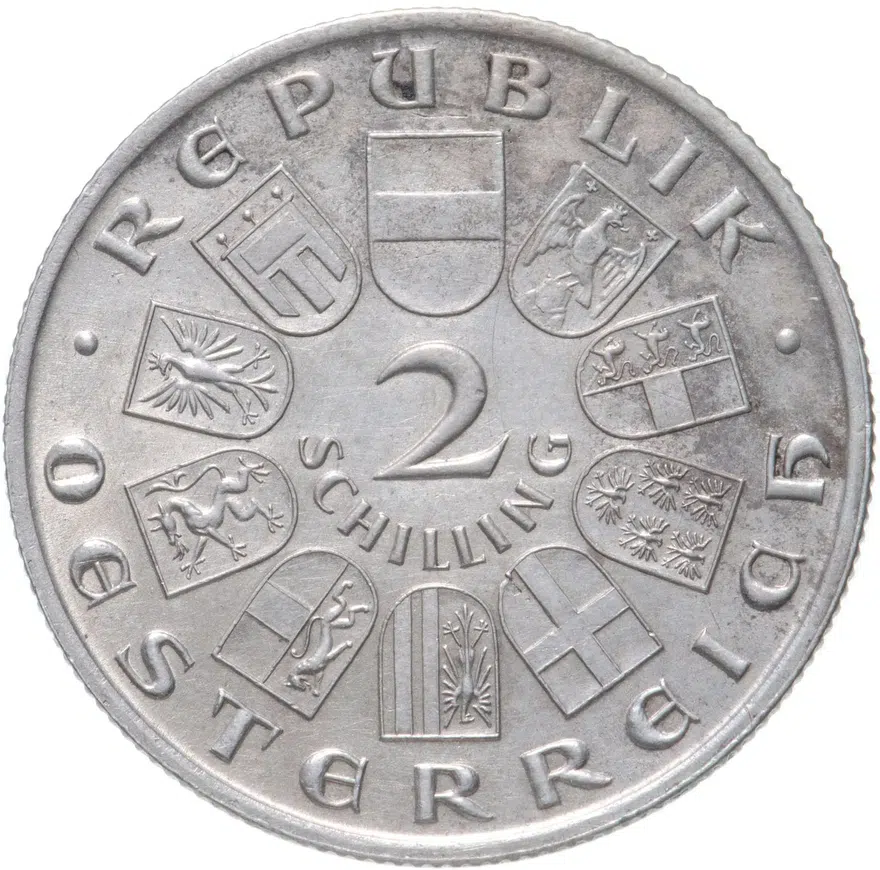 Австрия 2 шиллинга (shilling) 1928  100 лет со дня смерти Франца Шуберта, реверс