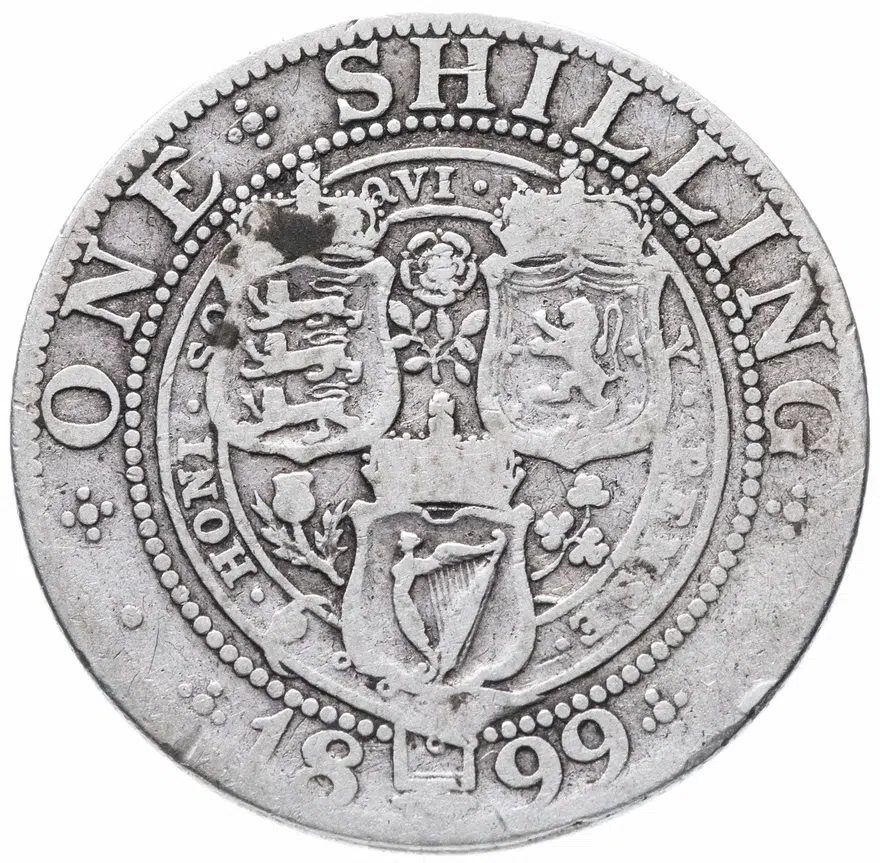 Великобритания 1 шиллинг (shilling) 1899, реверс