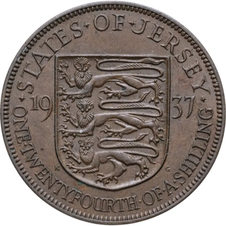 Джерси 1/24 шиллинга (shilling) 1937, аверс