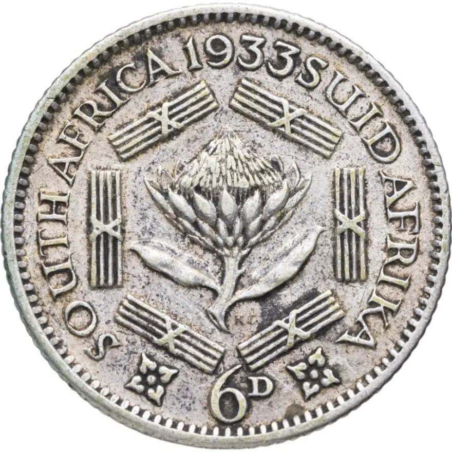 ЮАР 6 пенсов (pence) 1933