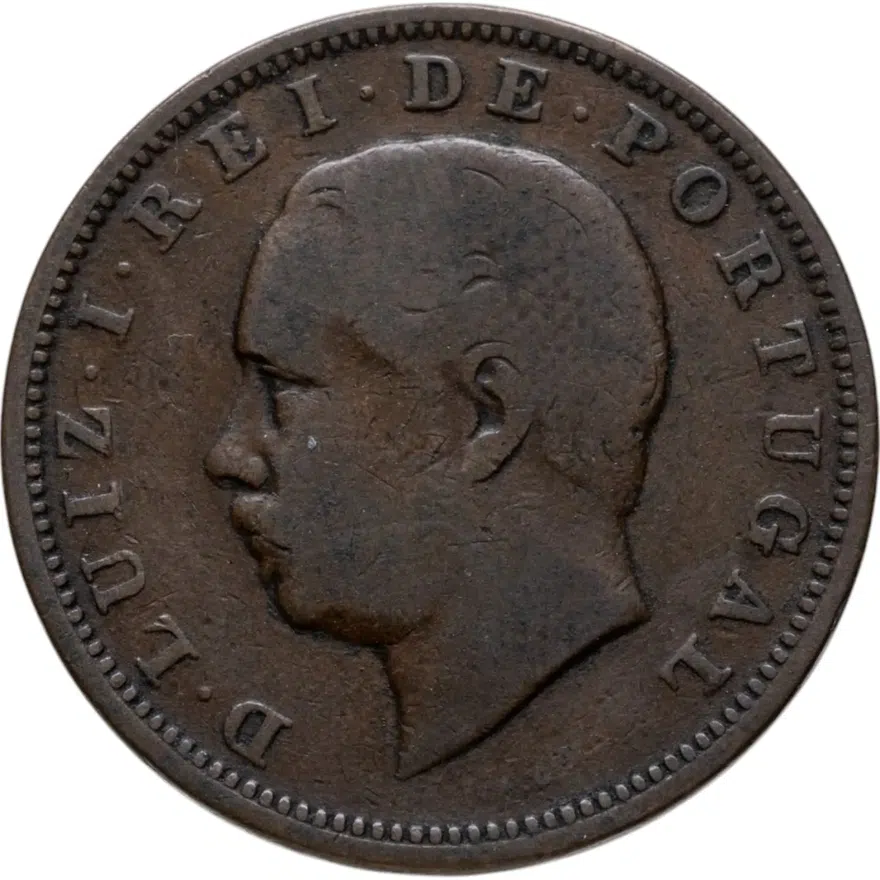 Португалия 20 рейс (reis) 1883, реверс