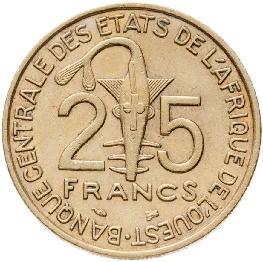 Западная Африка (BCEAO) 25 франков (francs) 1996, реверс