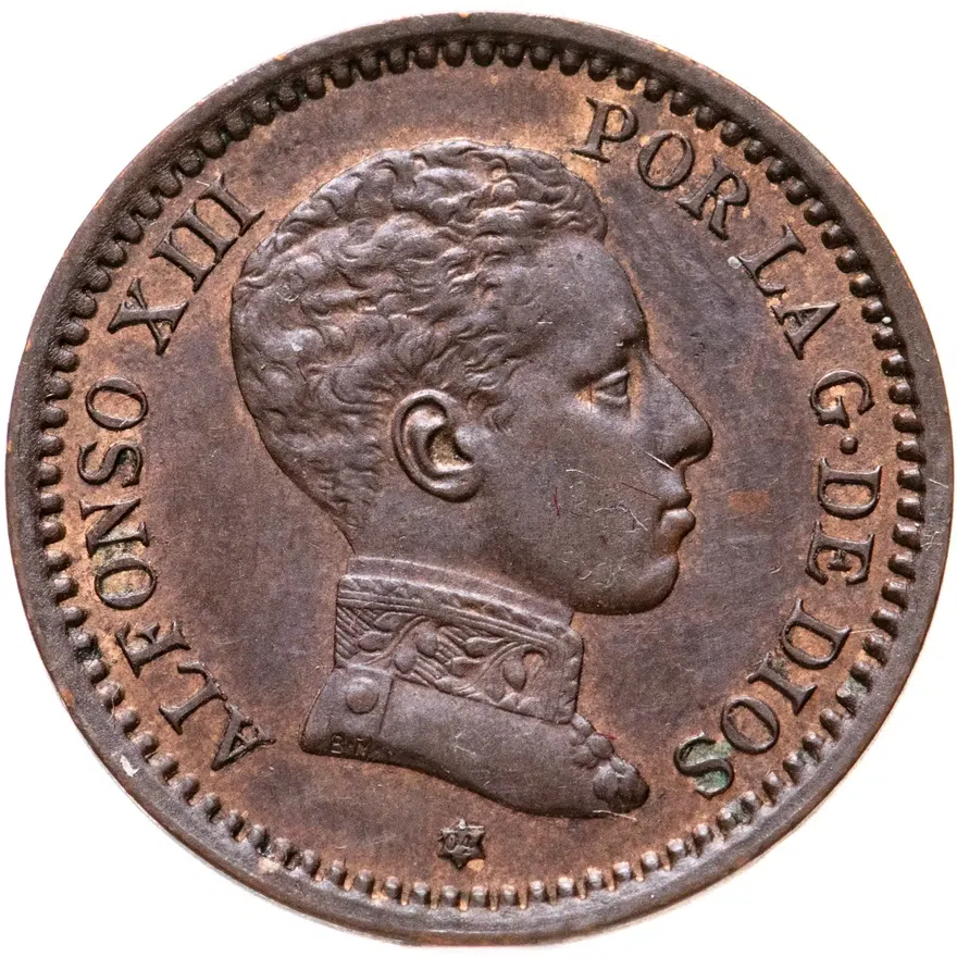 Испания 2 сентимо (centimos) 1904