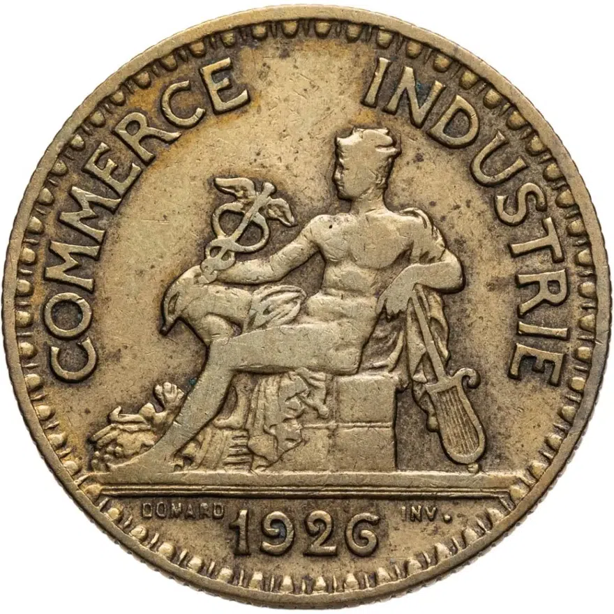 Франция 2 франка (francs) 1926, аверс
