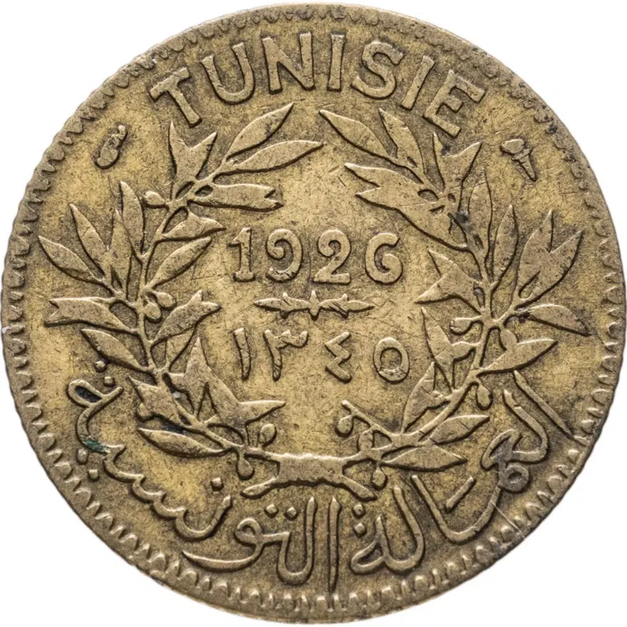 Тунис 1 франк (franc) 1926, аверс
