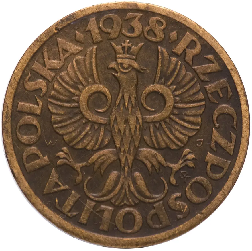 Польша 1 грош 1938, реверс