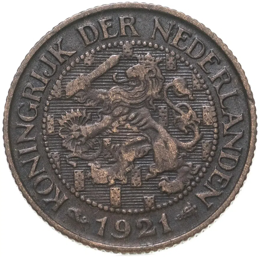 Нидерланды 1 цент (cent) 1921, реверс