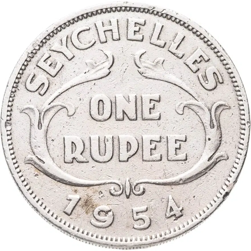 Сейшелы 1 рупия (rupee) 1954, реверс