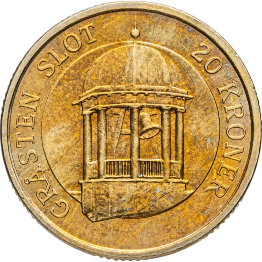 Дания 20 крон (kroner) 2006 "Колокольня Королевского дворца, Грастен", аверс