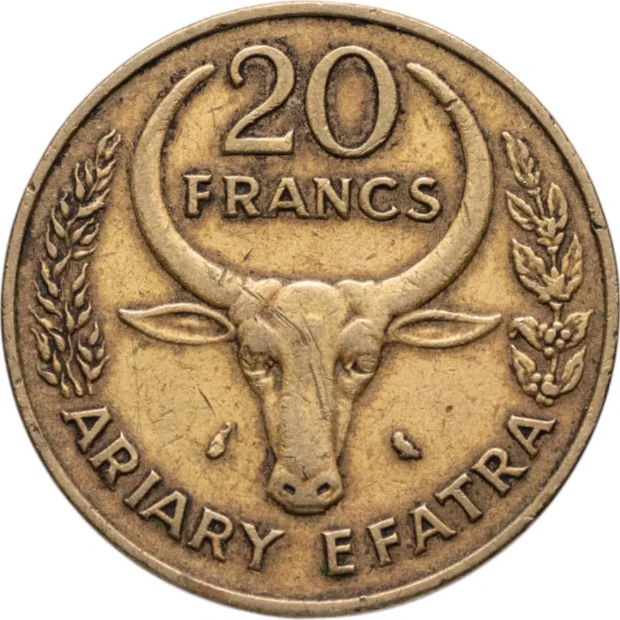 Мадагаскар 20 франков (francs) 1970