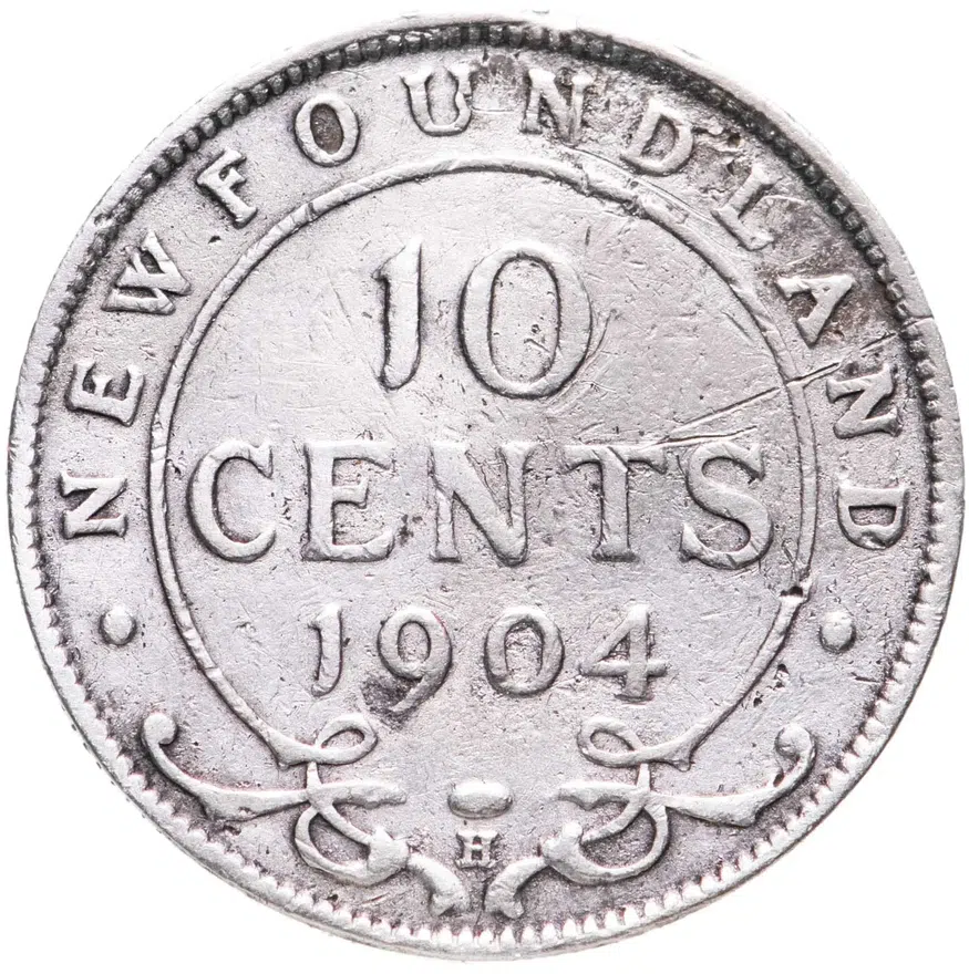 Ньюфаундленд 10 центов (cents) 1904, аверс