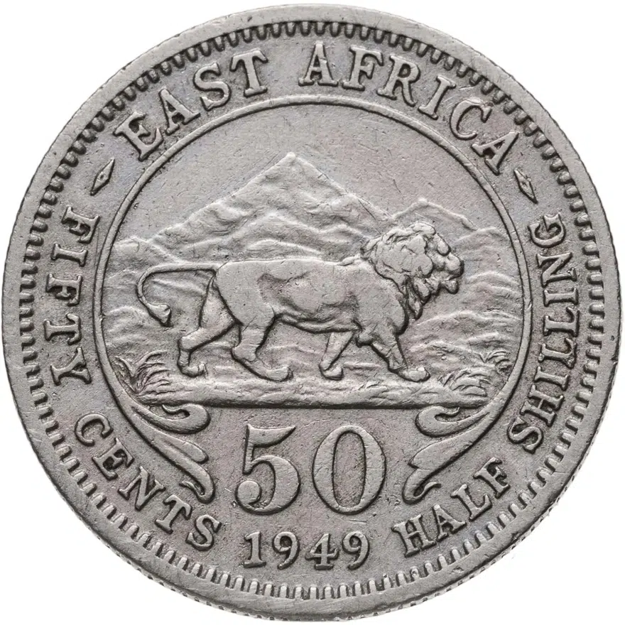 Британская Восточная Африка 50 центов (cents) 1949, аверс