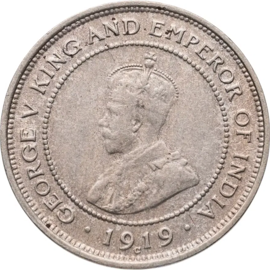 Ямайка 1 фартинг (farthing) 1919, аверс