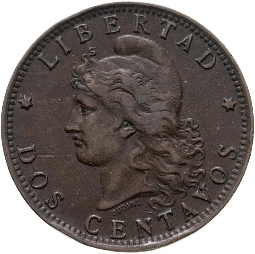 Аргентина 2 сентаво (centavos) 1890