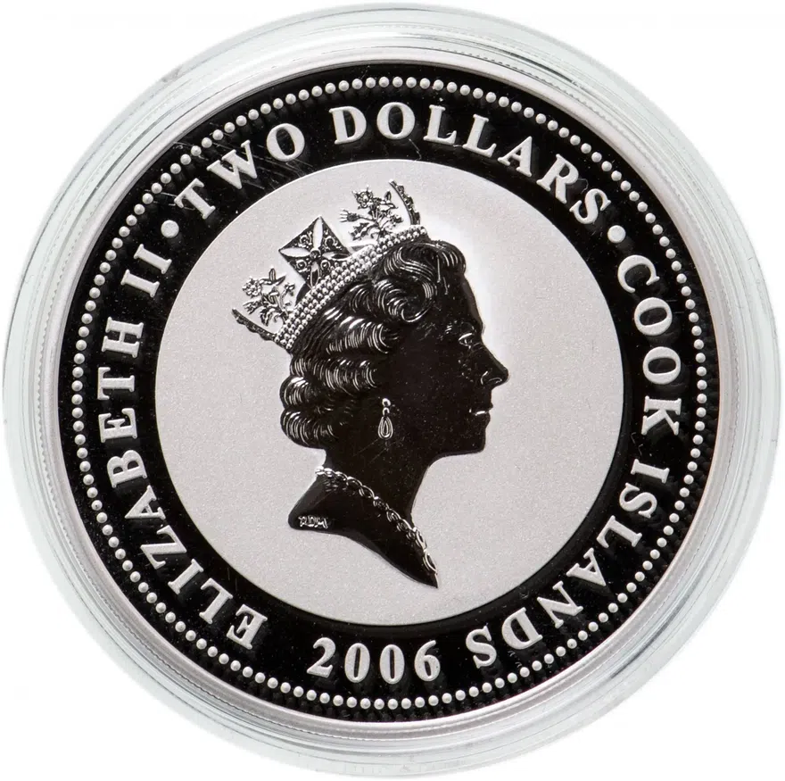 Острова Кука 2 доллара (dollars) 2006 "Воздушные гонки 1930-х - Gee Bee Model R Super Sportster", реверс