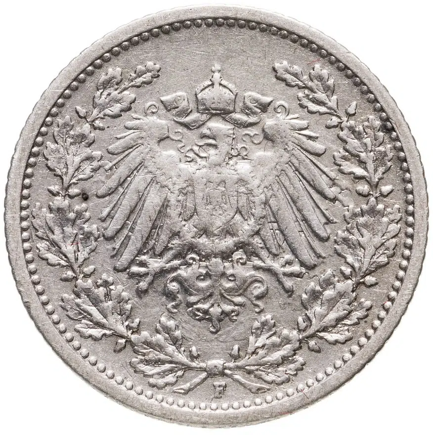 Германия 1/2 рейх марки 1905 "F", реверс