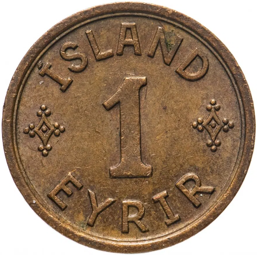 Исландия 1 эйре (eyrir) 1942