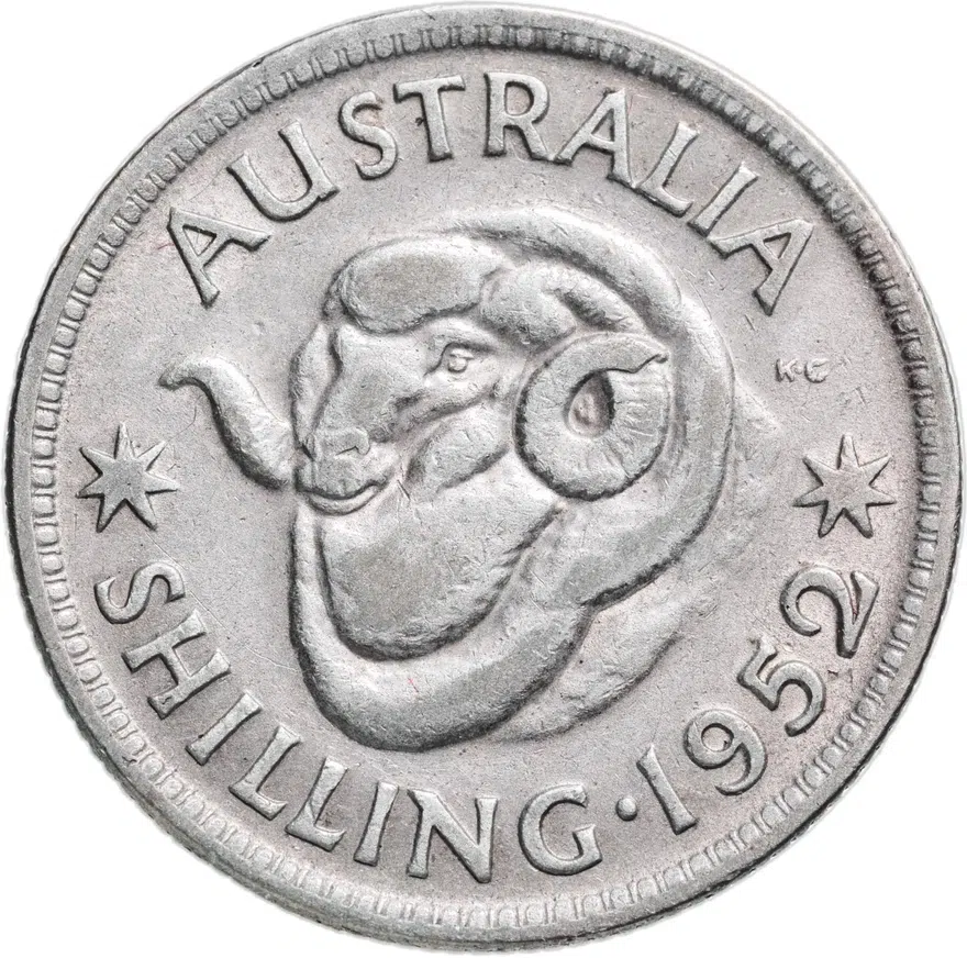 Австралия 1 шиллинг (shilling) 1952, реверс