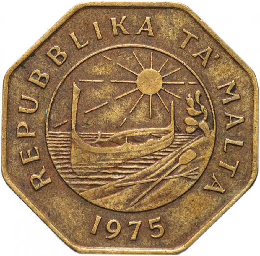 Мальта 25 центов 1975, реверс