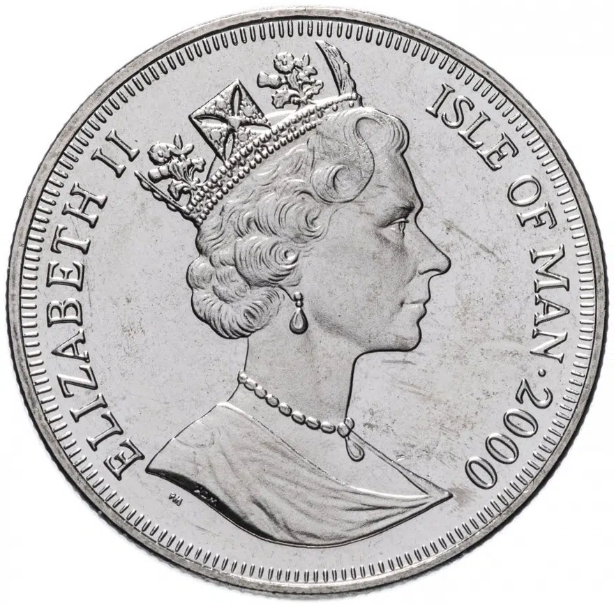 Остров Мэн 1 крона (crown) 2000 "Кошки - Шотландская вислоухая кошка", реверс