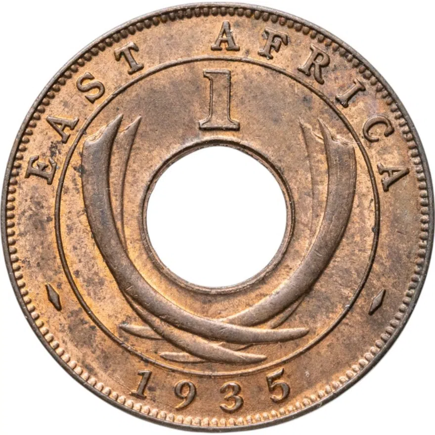 Британская Восточная Африка 1 цент (cent) 1935, аверс
