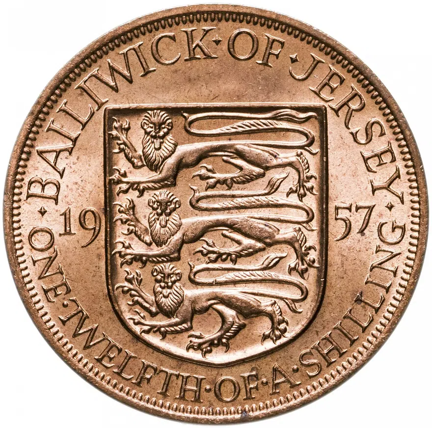Джерси 1/12 шиллинга (shilling) 1957, реверс