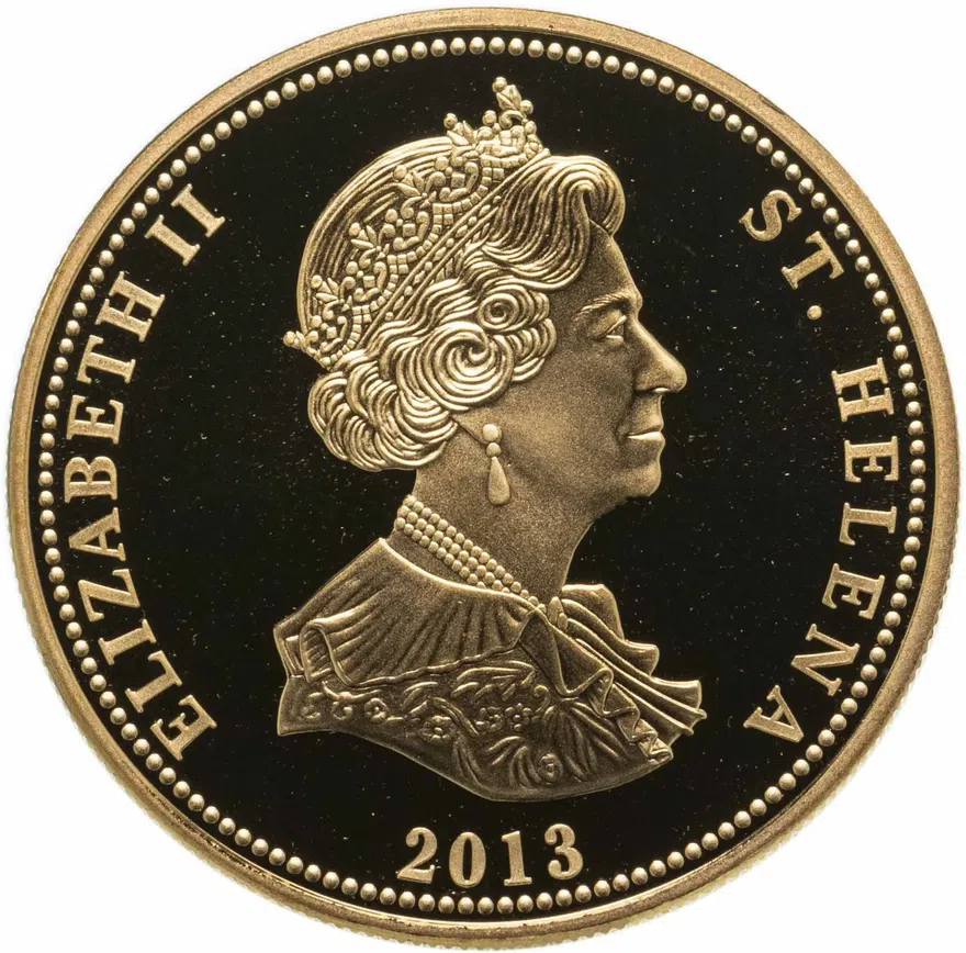 Остров Святой Елены 25 пенсов (pence) 2013  Наполеоновские войны - Битва в Гранд-Порт, реверс