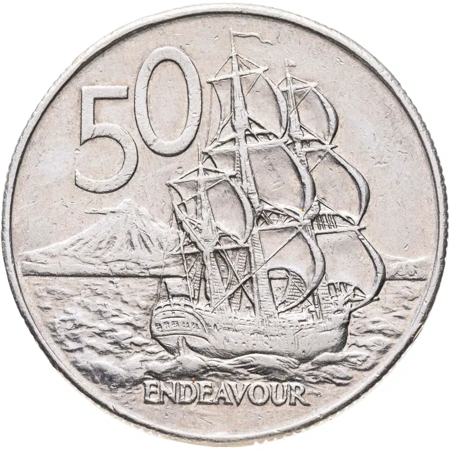 Новая Зеландия 50 центов (cents) 1982, реверс