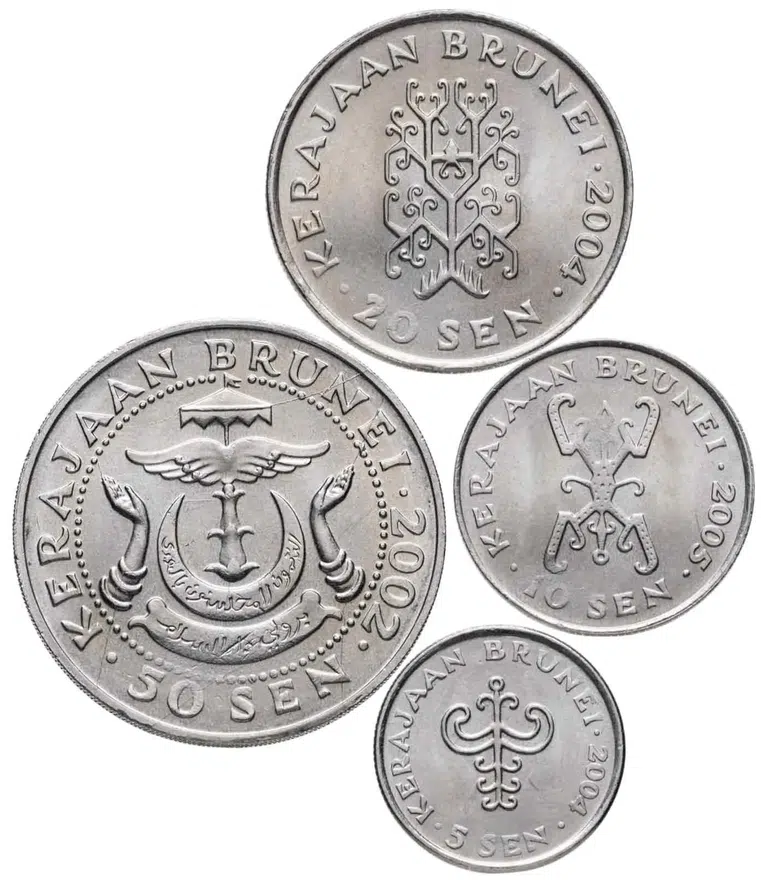 Бруней набор из 4 монет 2002-2005, реверс