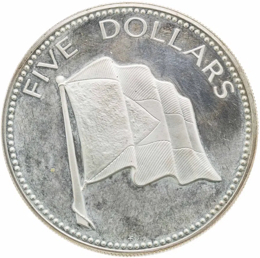 Багамы 5 долларов (dollars) 1974
