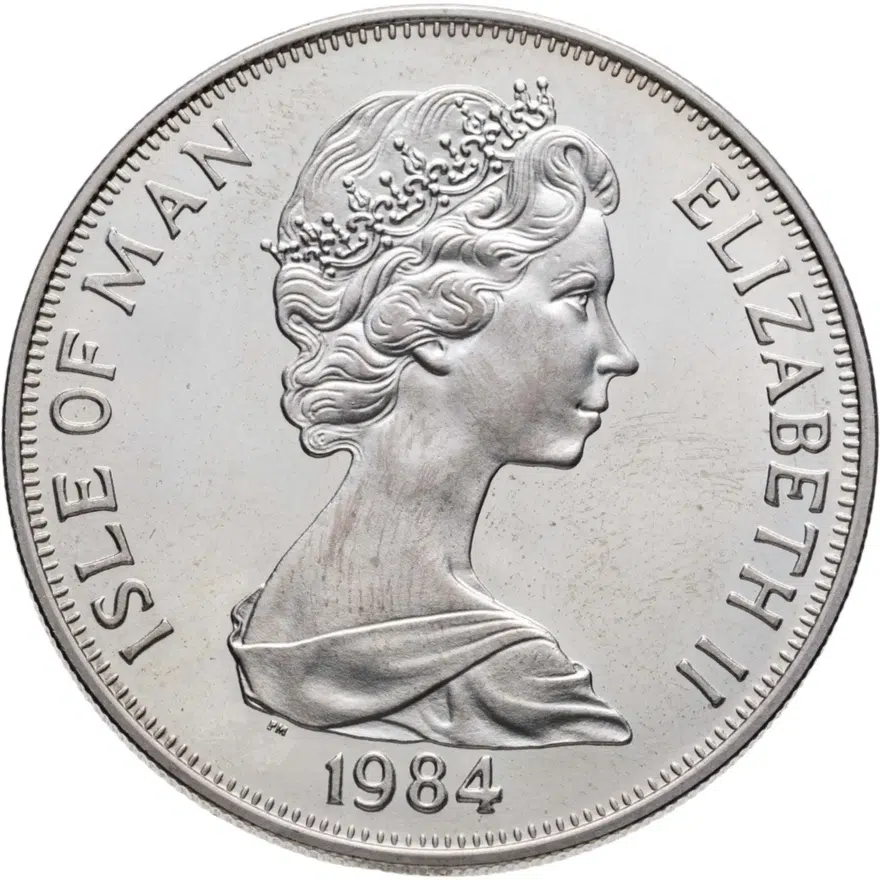 Остров Мэн 1 крона (crown) 1984 XIV зимние Олимпийские Игры, Сараево 1984, реверс